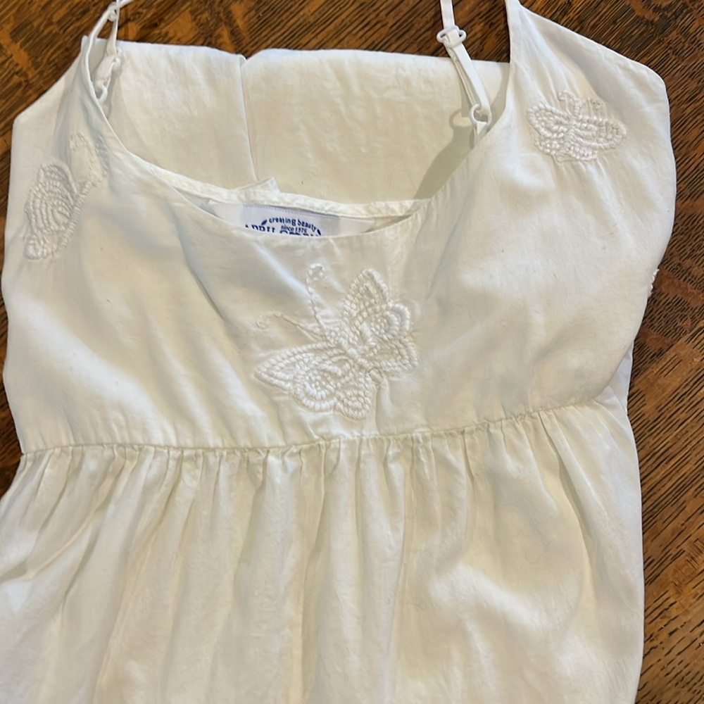 Rare Find! April Cornell White Cotton Butterfly Nightgown; Size S - Picture 8 of 8